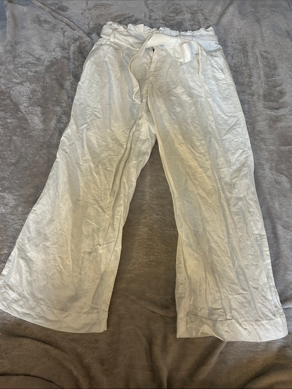 NWT loft linen paper bag pants